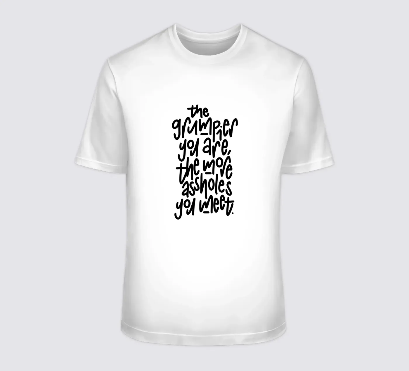 Grumpy t-shirt van LIMITED EDITION LETTERS