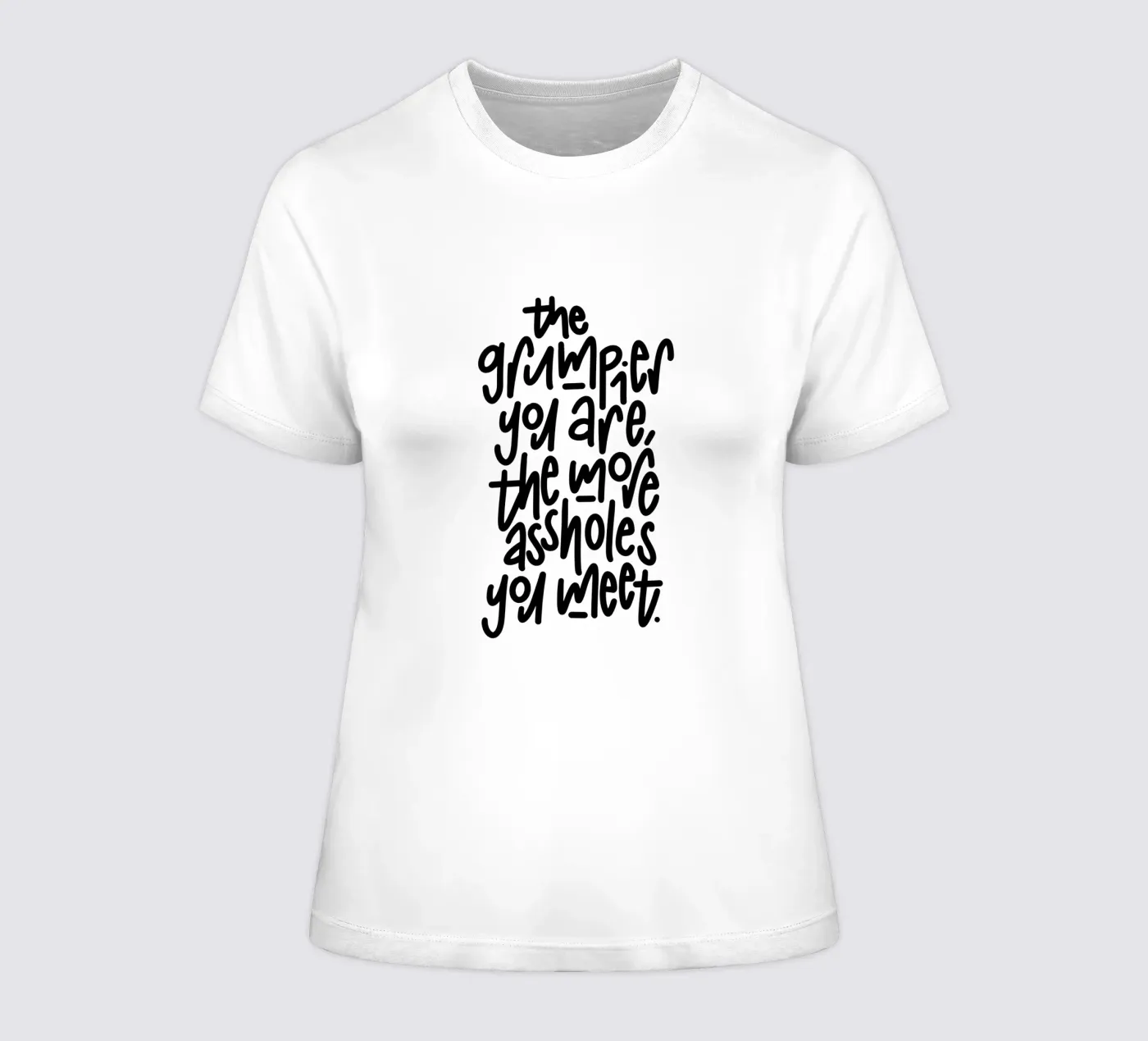 Grumpy dames t-shirt getailleerd van LIMITED EDITION LETTERS