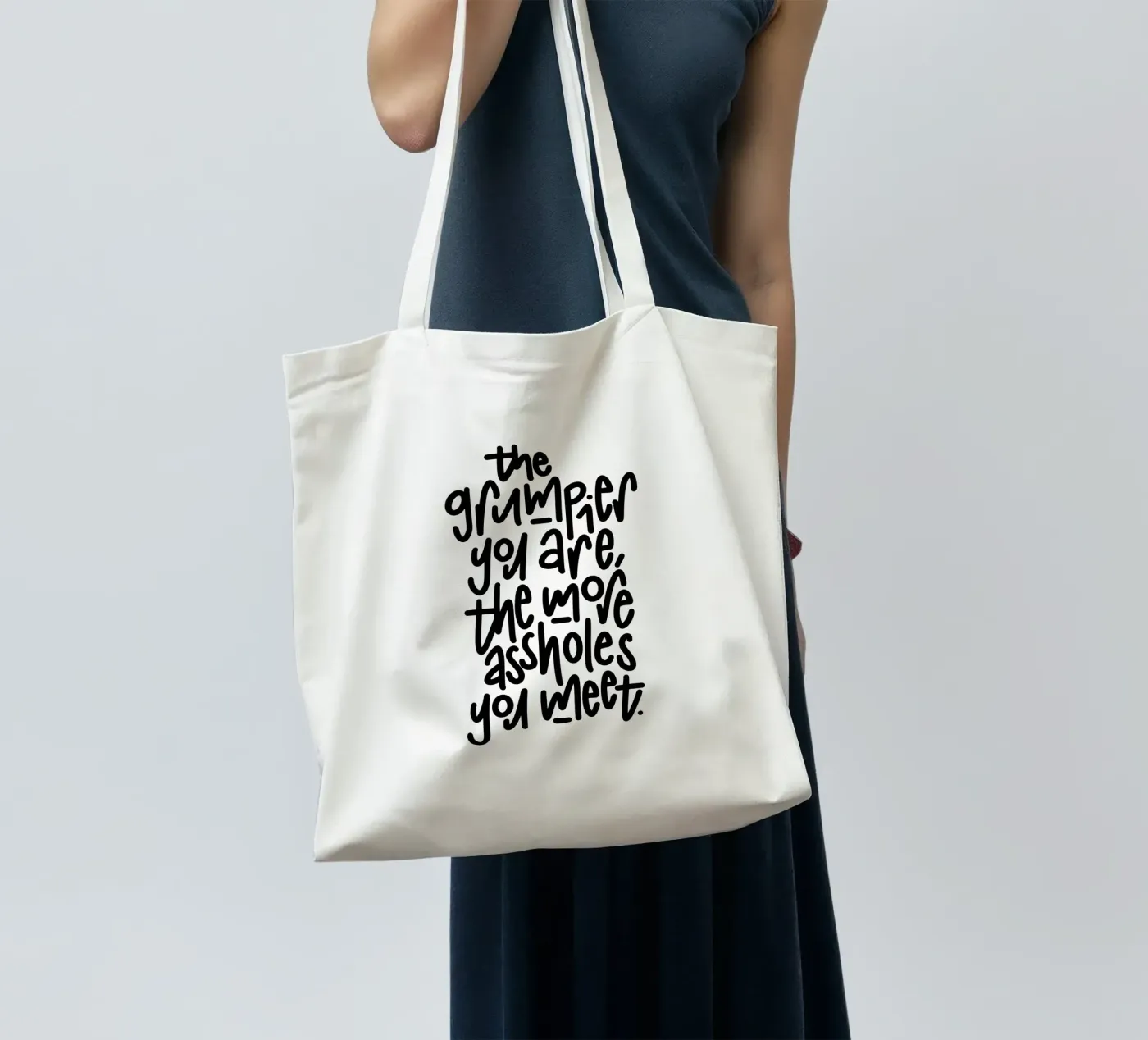 Grumpy tote bag by LIMITED EDITION LETTERS