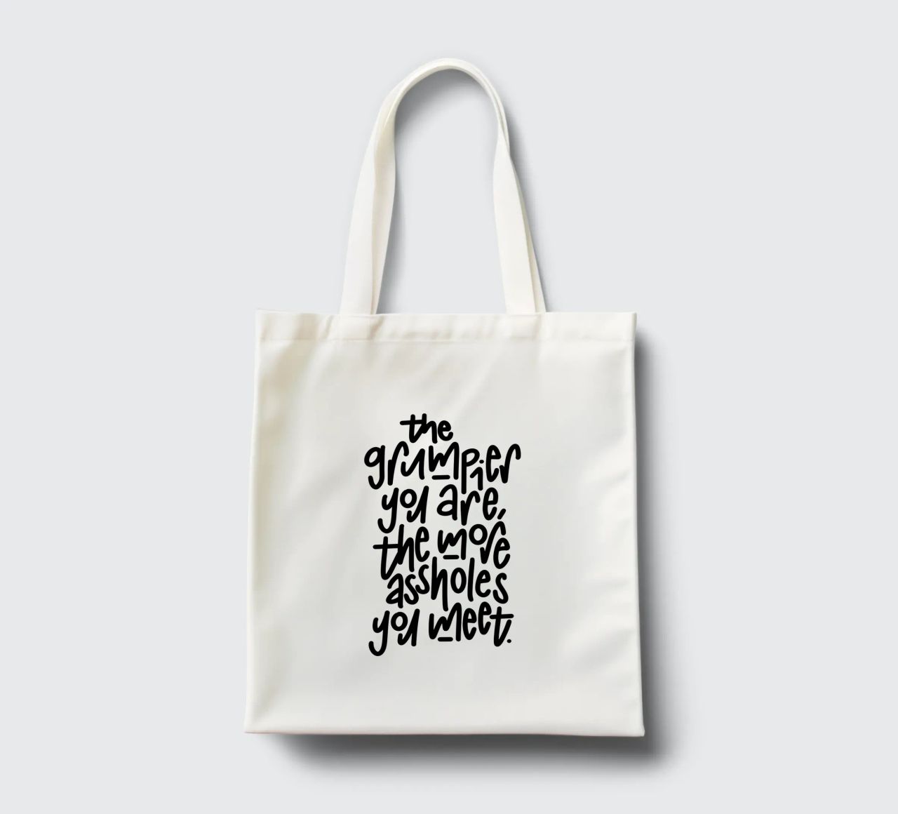 Grumpy borsa in juta da LIMITED EDITION LETTERS