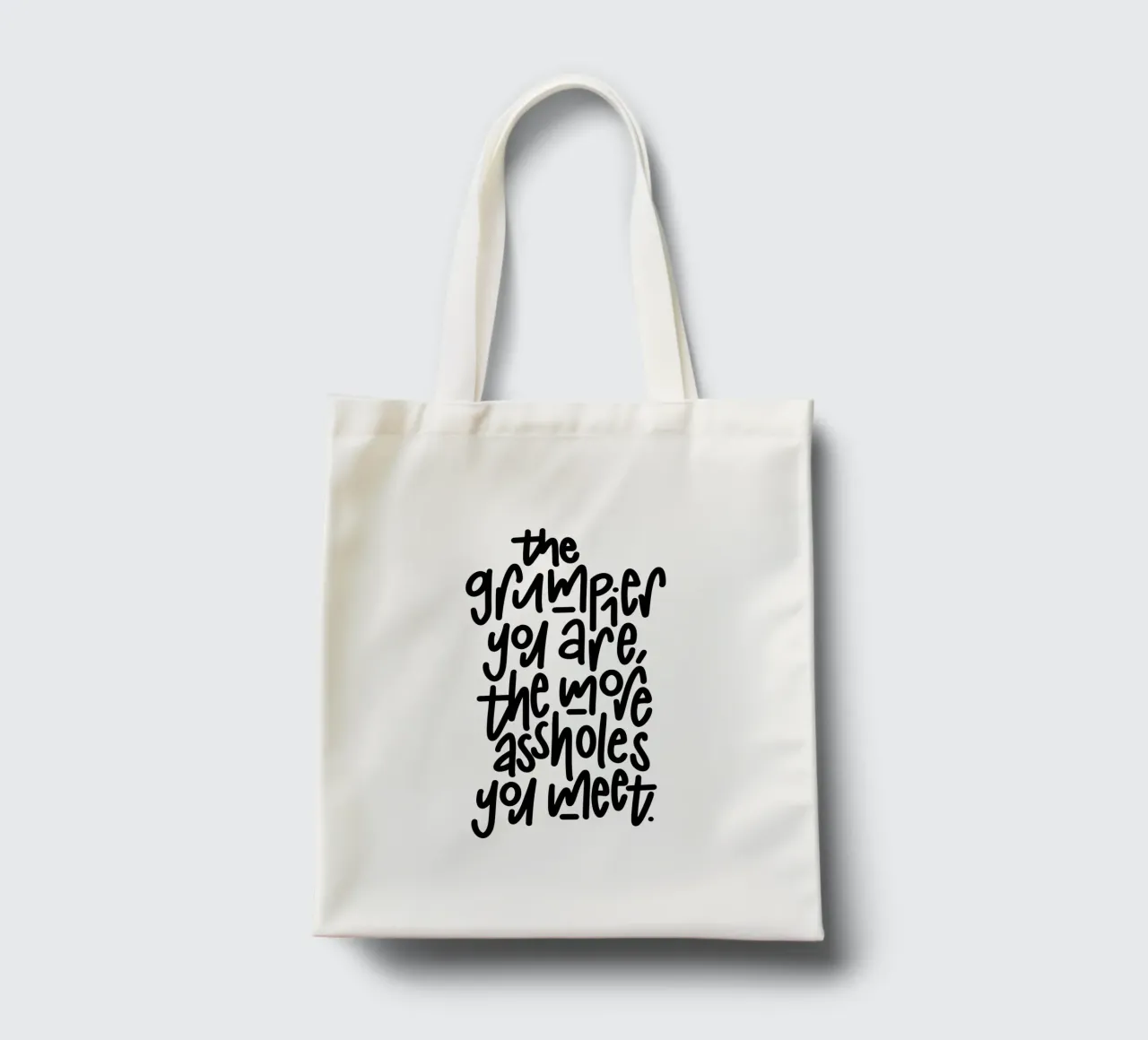 Grumpy borsa in juta da LIMITED EDITION LETTERS