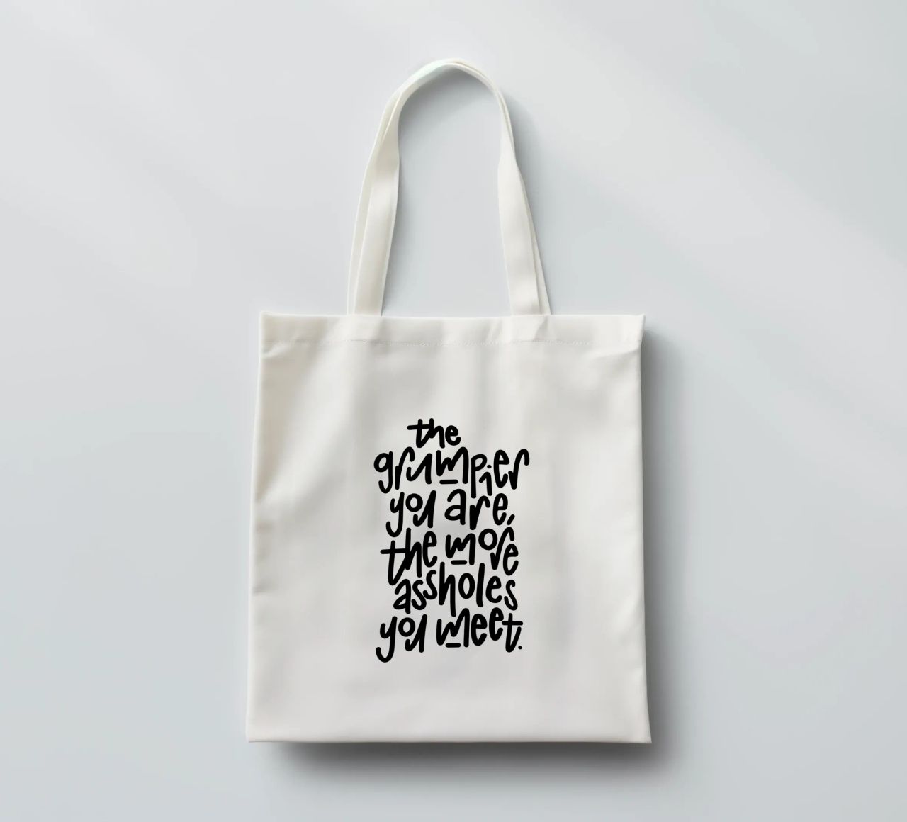 Grumpy borsa in juta da LIMITED EDITION LETTERS