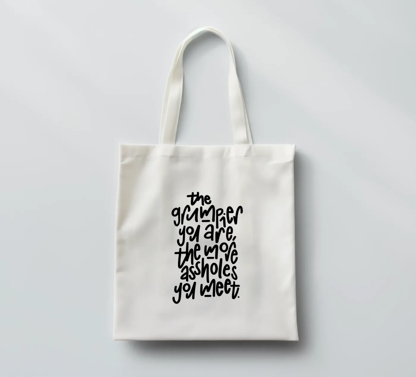 Grumpy tote bag by LIMITED EDITION LETTERS