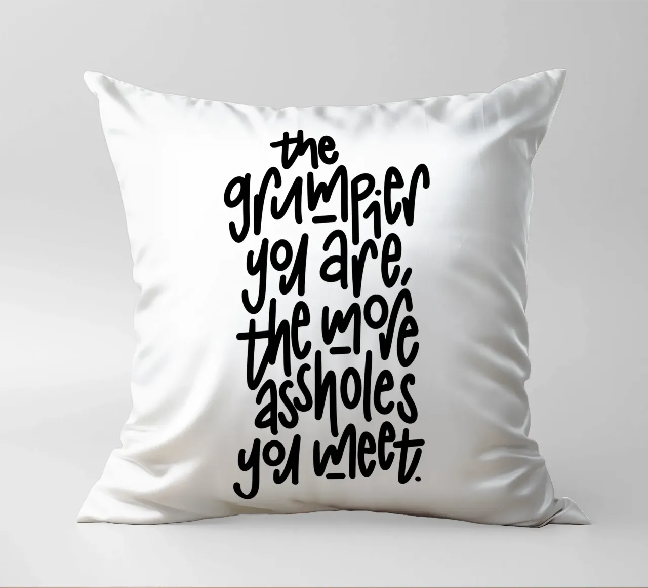 Grumpy Kissen von LIMITED EDITION LETTERS