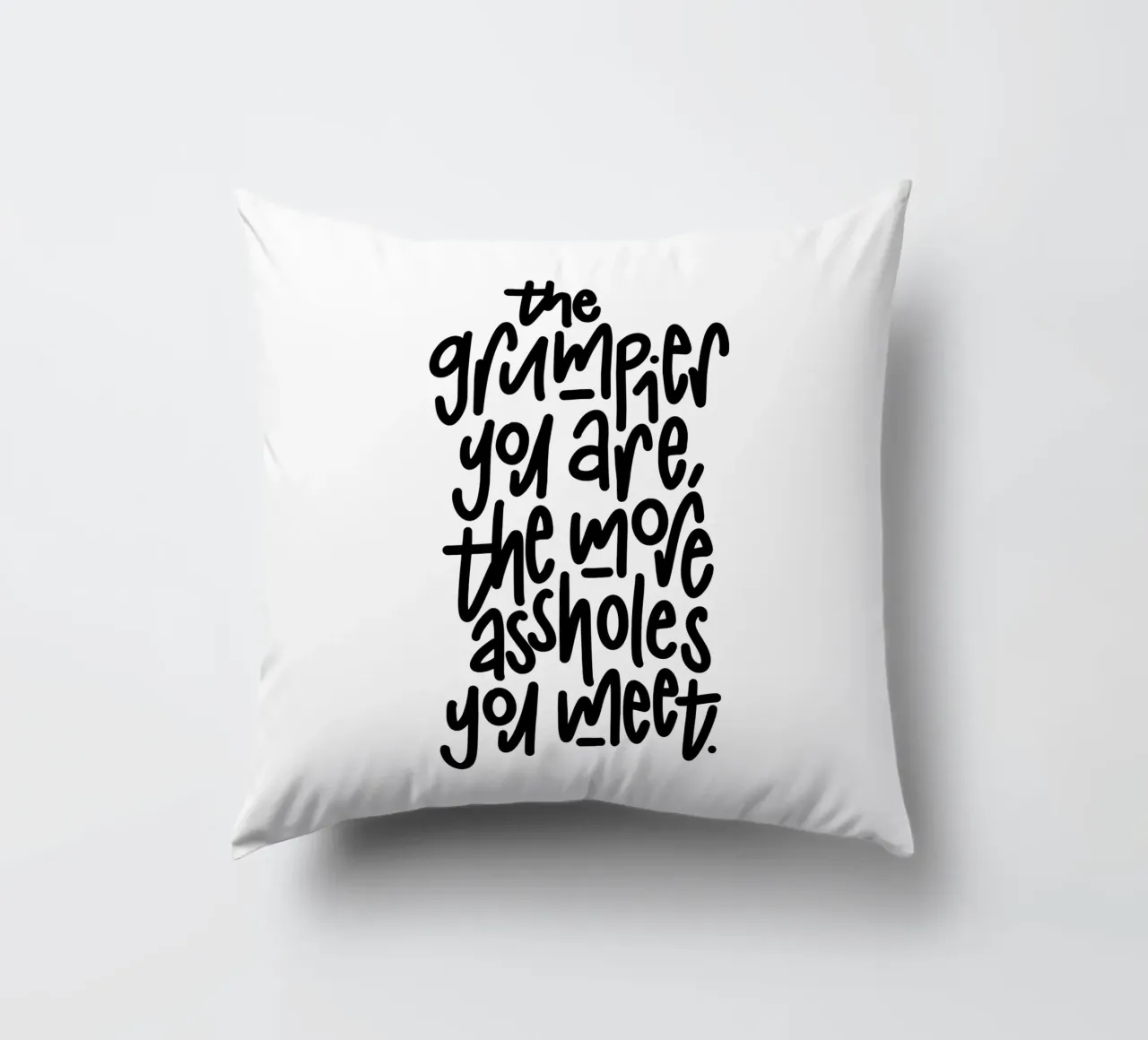 Grumpy Kissen von LIMITED EDITION LETTERS