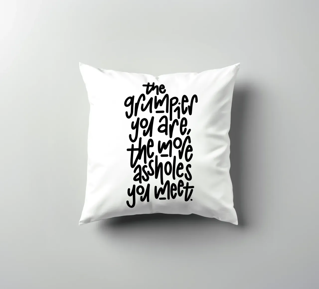 Grumpy Kissen von LIMITED EDITION LETTERS