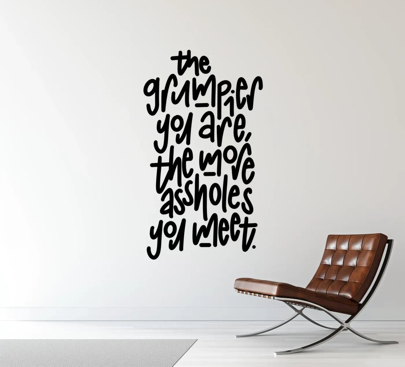 Grumpy fotobehang van LIMITED EDITION LETTERS