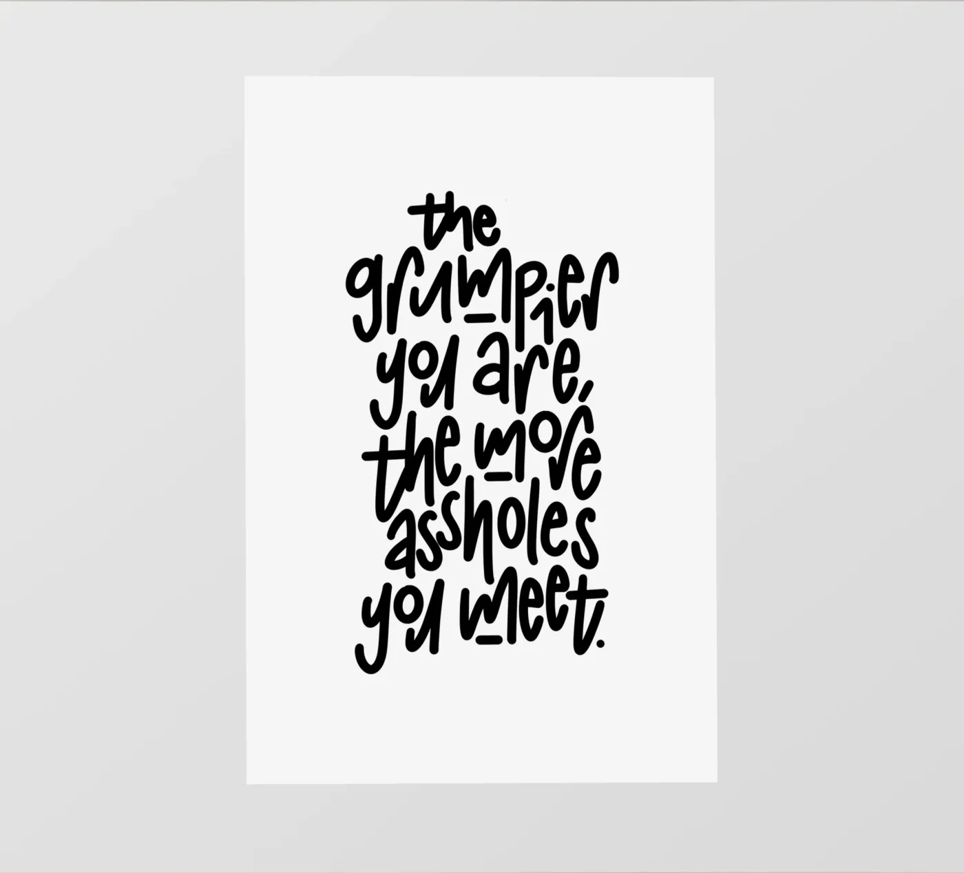 Grumpy papier peint photo de LIMITED EDITION LETTERS