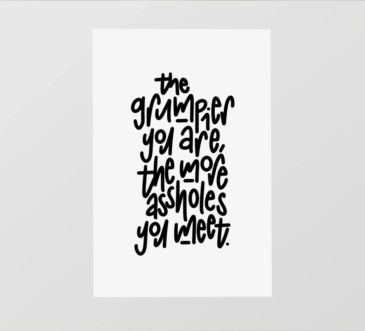 Grumpy fotobehang van LIMITED EDITION LETTERS