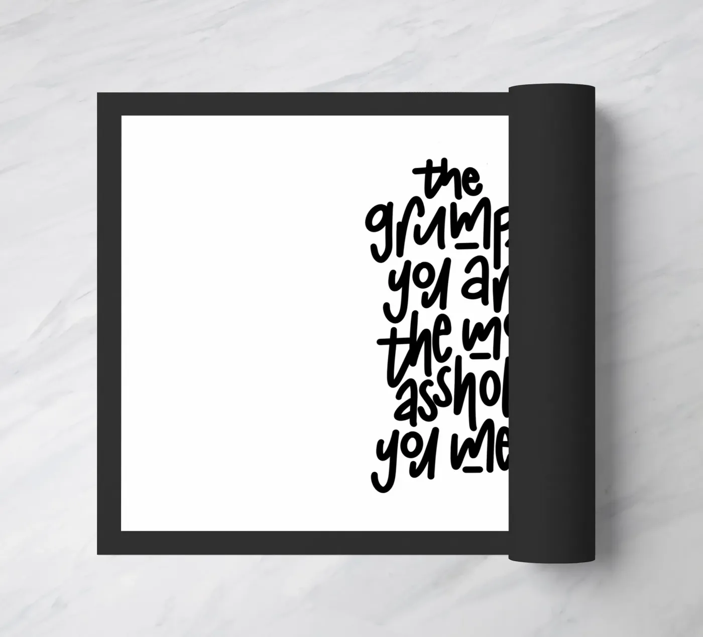 Grumpy deurmat van LIMITED EDITION LETTERS