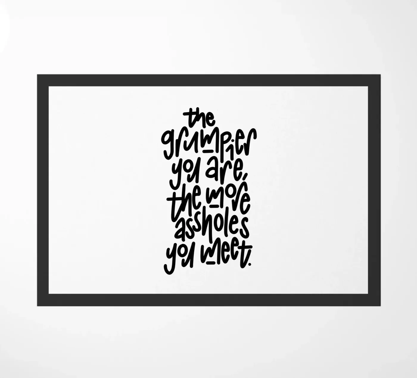 Grumpy deurmat van LIMITED EDITION LETTERS