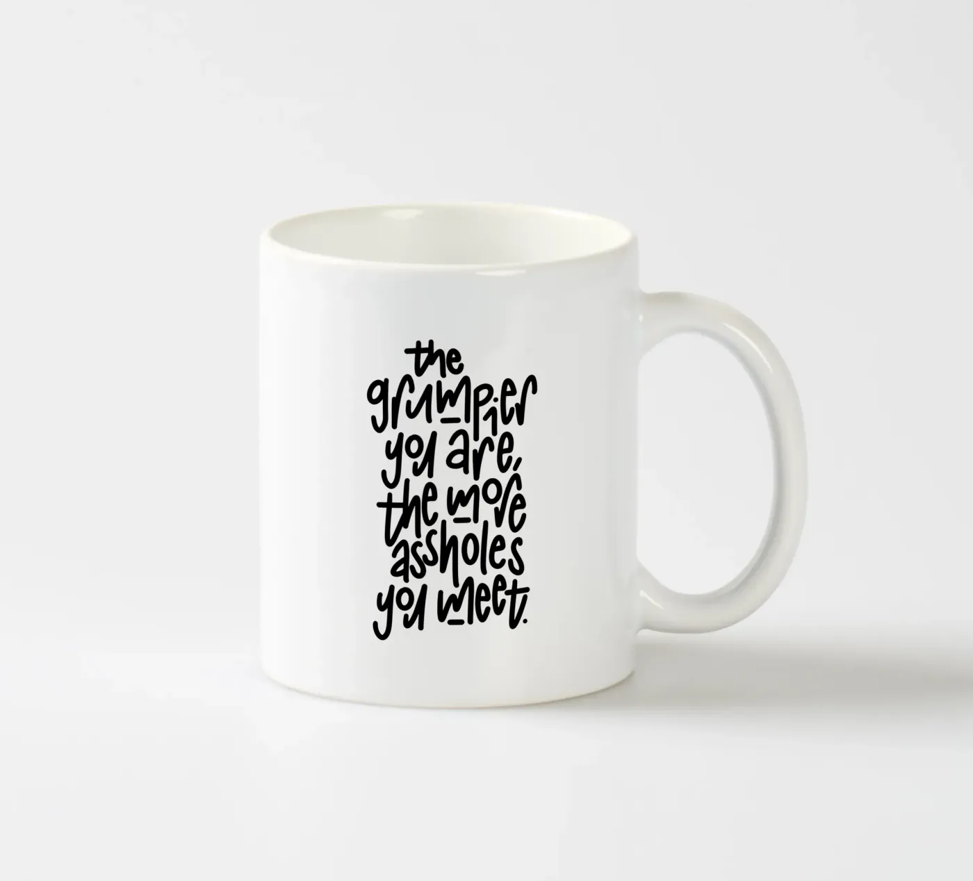 Grumpy ceramic mug by LIMITED EDITION LETTERS