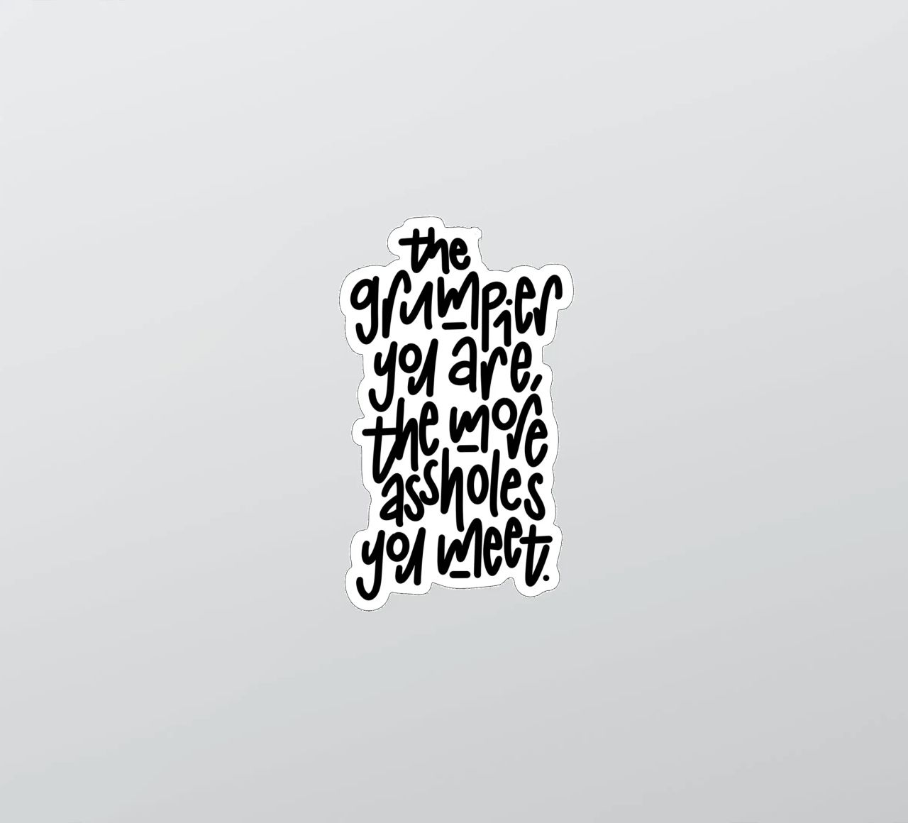 Grumpy adesivo da LIMITED EDITION LETTERS