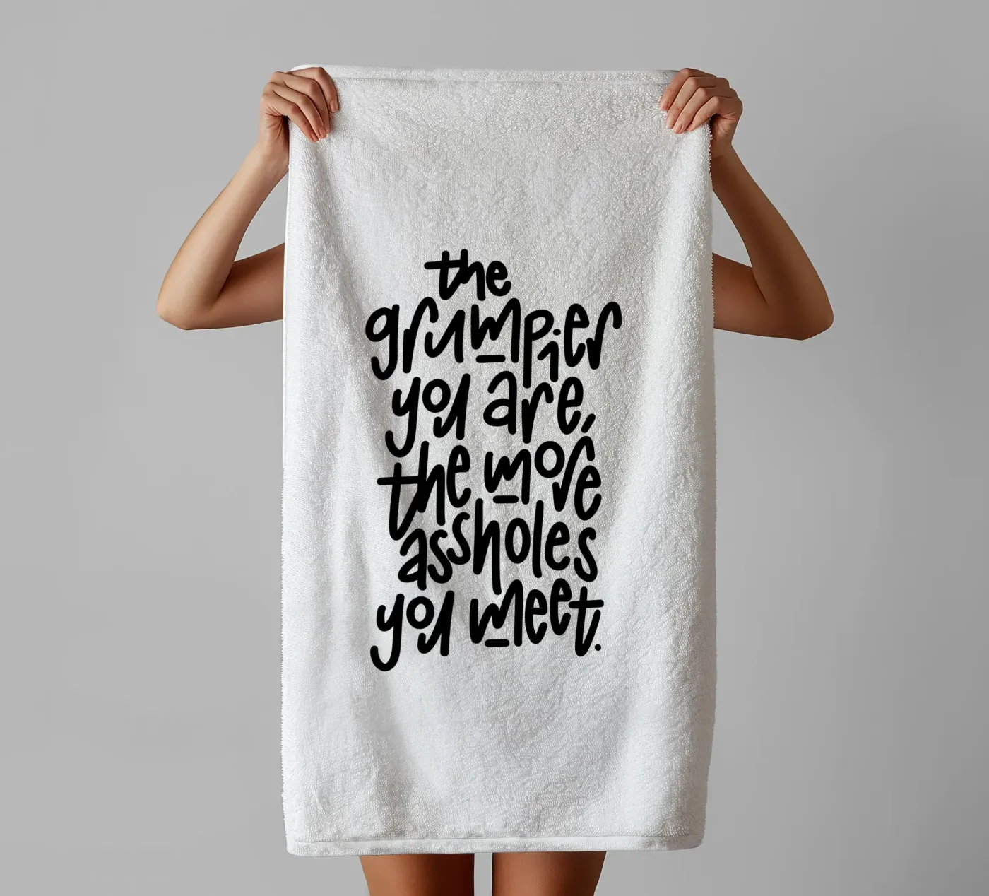 Grumpy asciugamano da bagno da LIMITED EDITION LETTERS