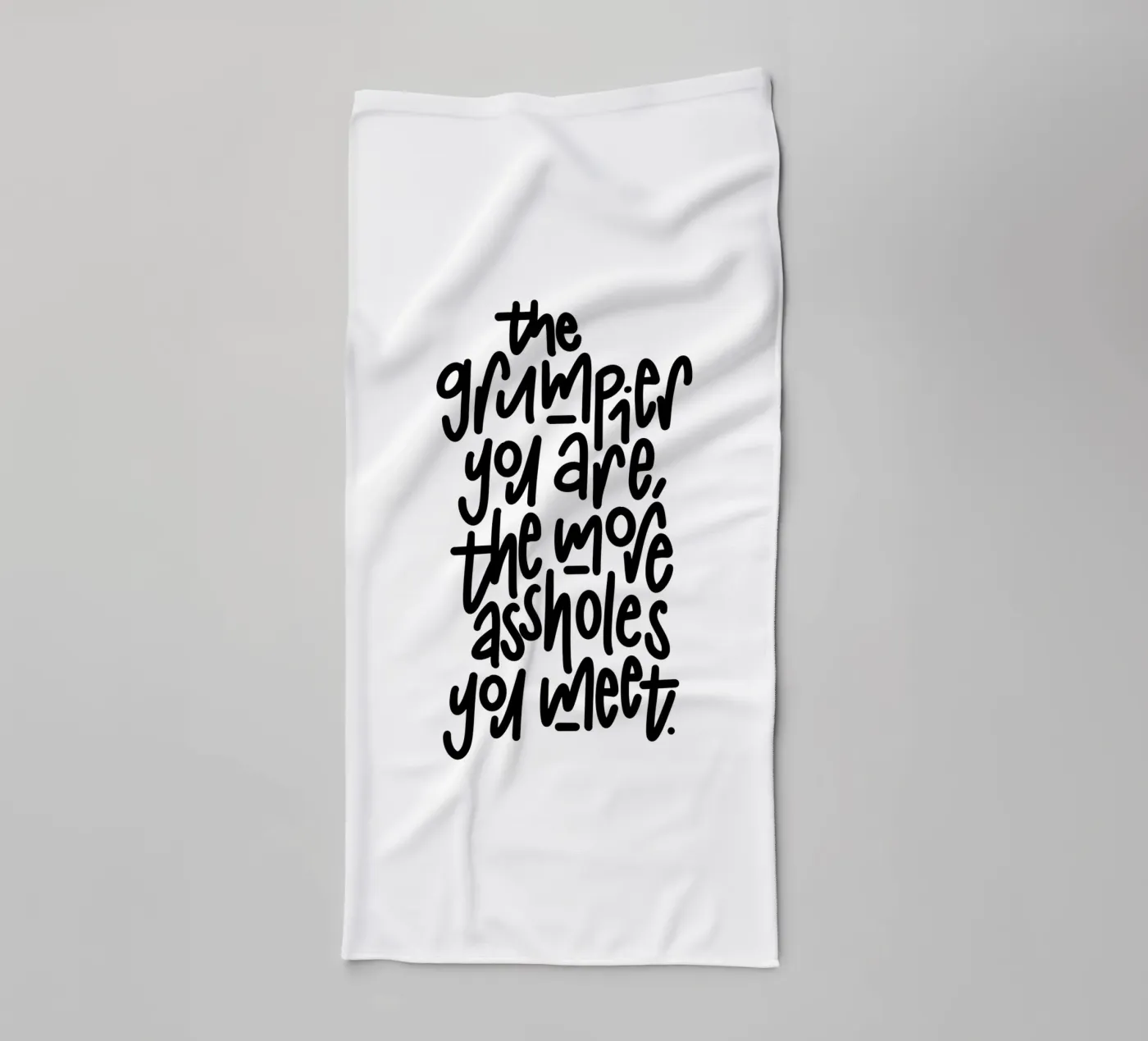 Grumpy Handtuch von LIMITED EDITION LETTERS