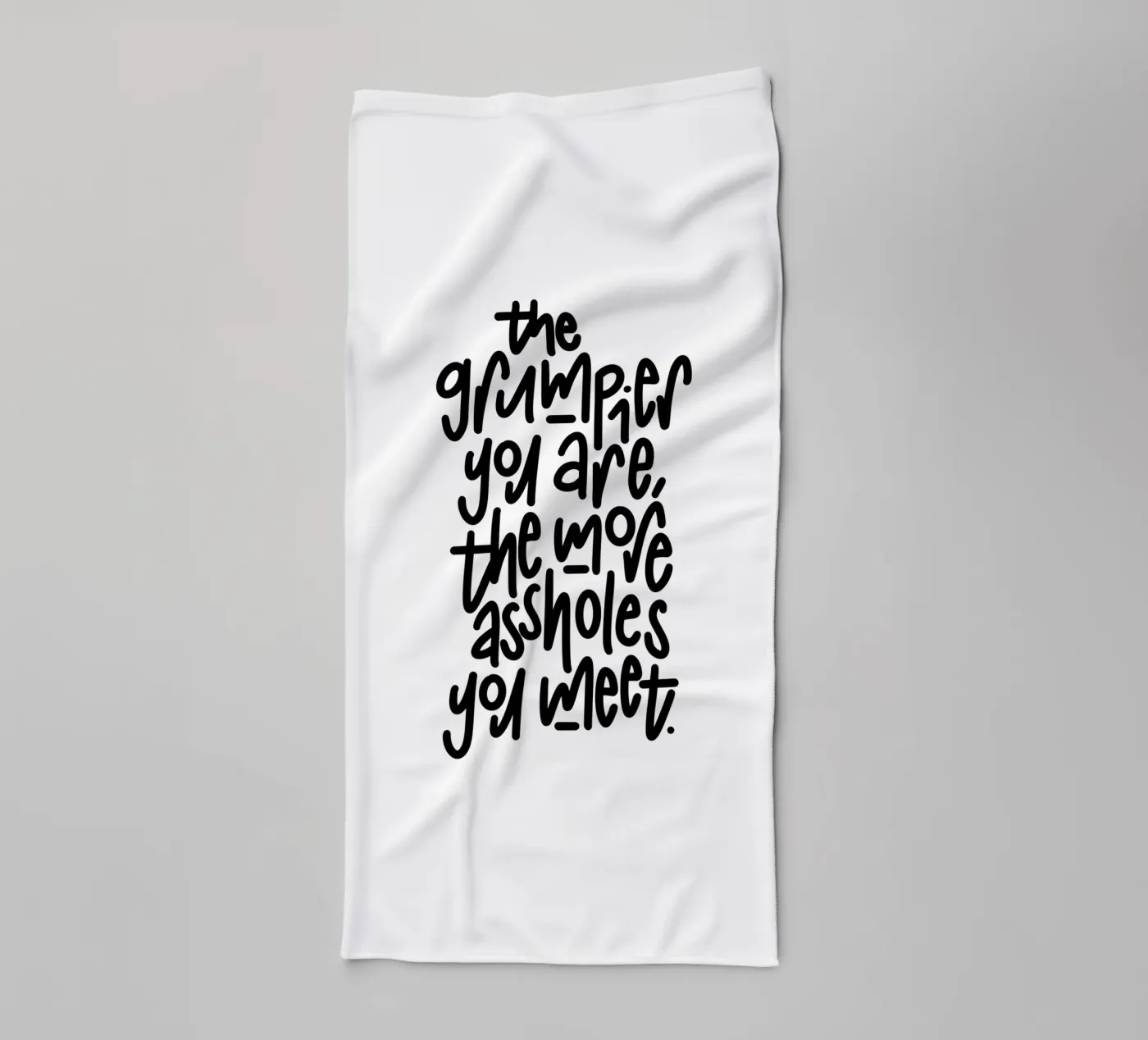 Grumpy asciugamano da bagno da LIMITED EDITION LETTERS