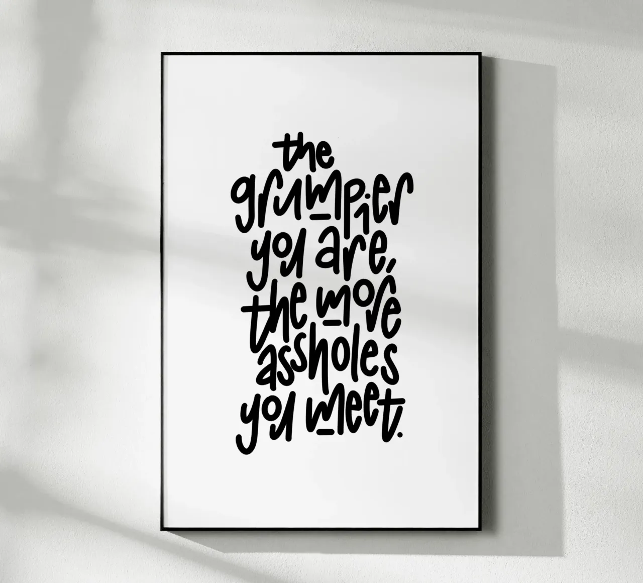 Grumpy Acryl-Glas von LIMITED EDITION LETTERS