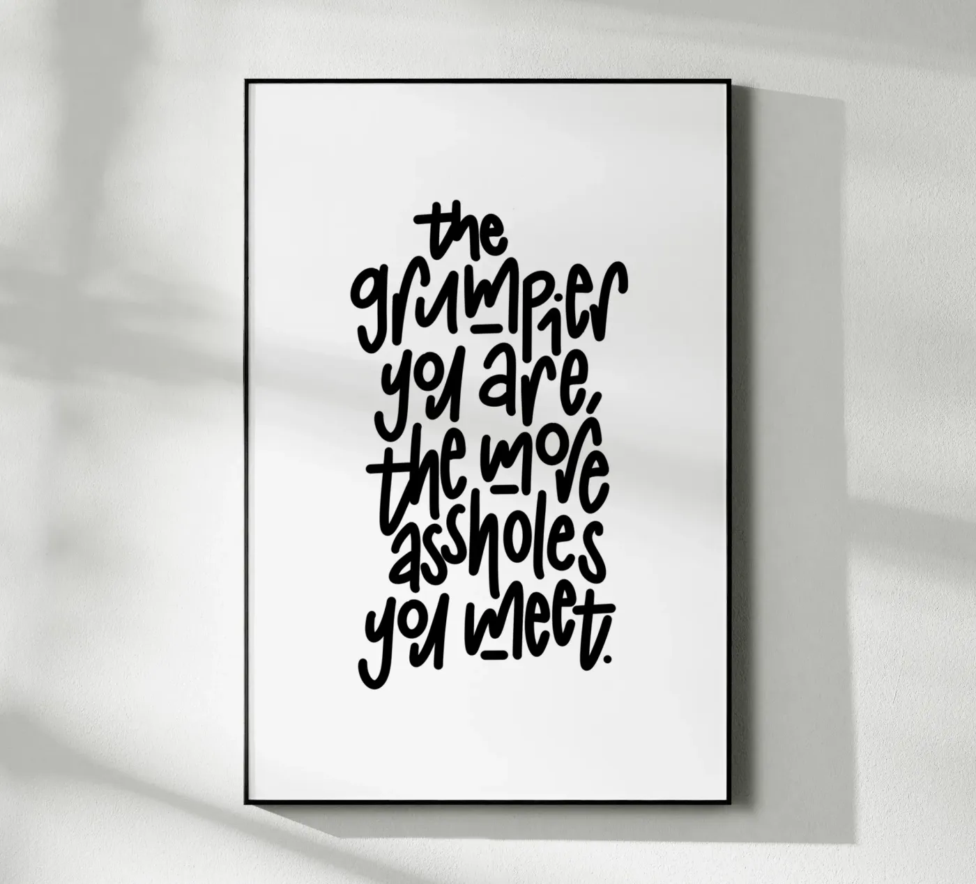 Grumpy plexiglas de LIMITED EDITION LETTERS