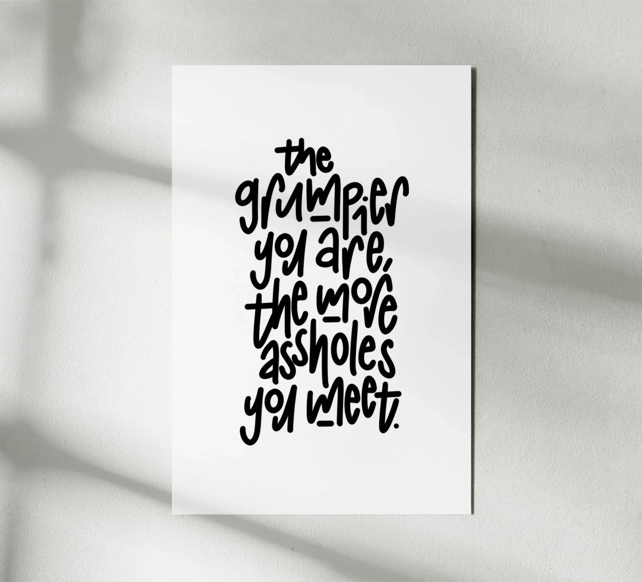 Grumpy alluminio dibond da LIMITED EDITION LETTERS