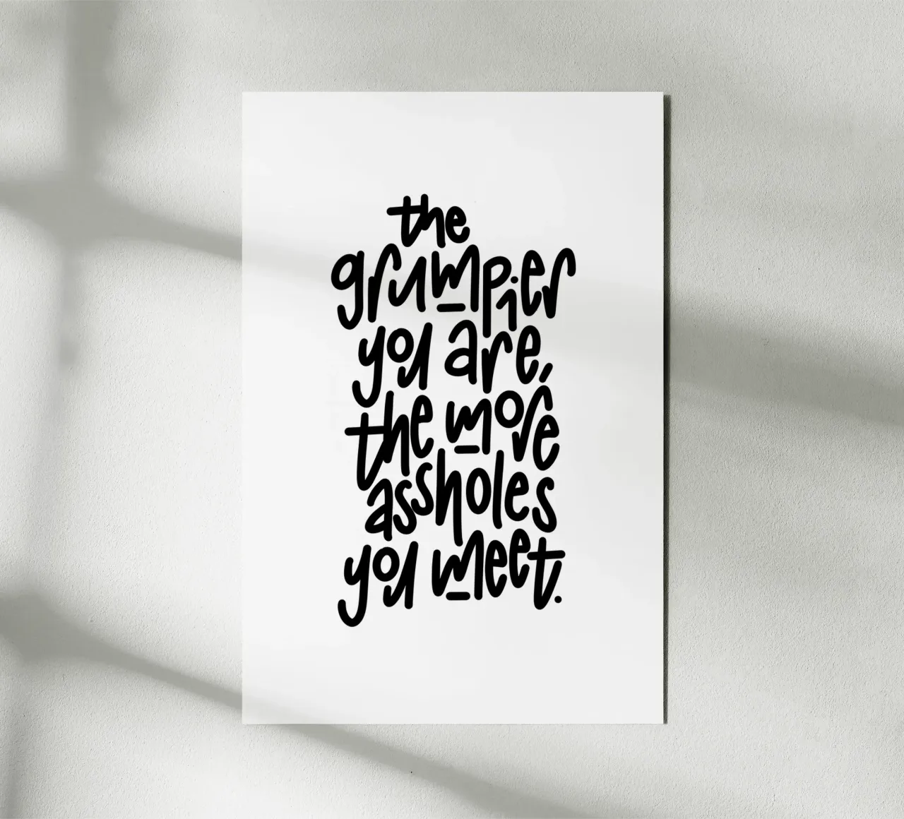 Grumpy Alu-Dibond von LIMITED EDITION LETTERS
