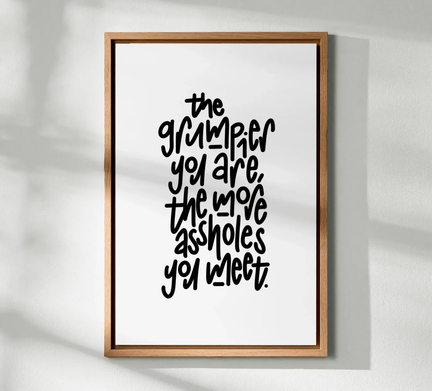 Grumpy toile de LIMITED EDITION LETTERS
