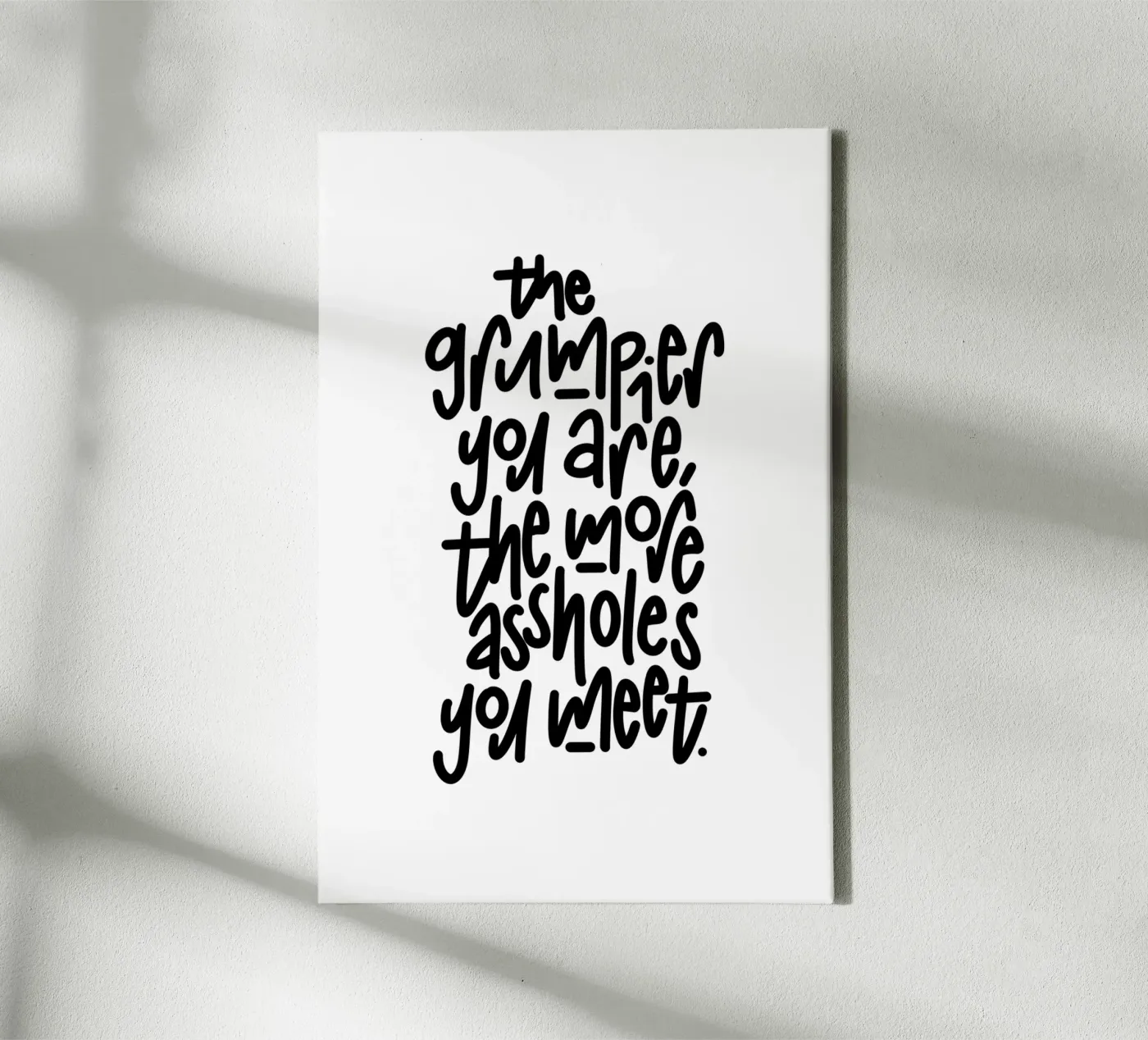 Grumpy toile de LIMITED EDITION LETTERS