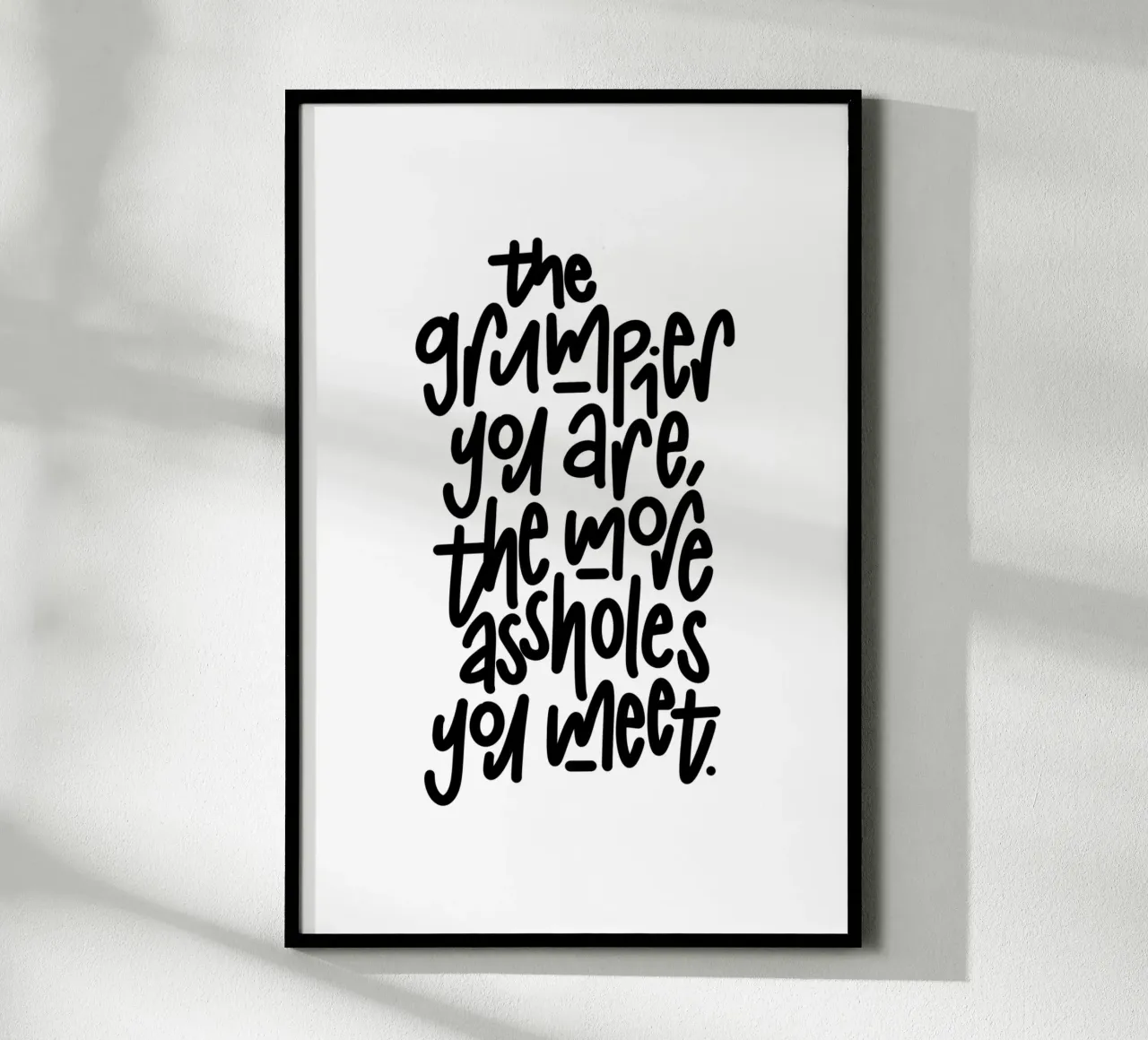 Grumpy hahnemühle by LIMITED EDITION LETTERS
