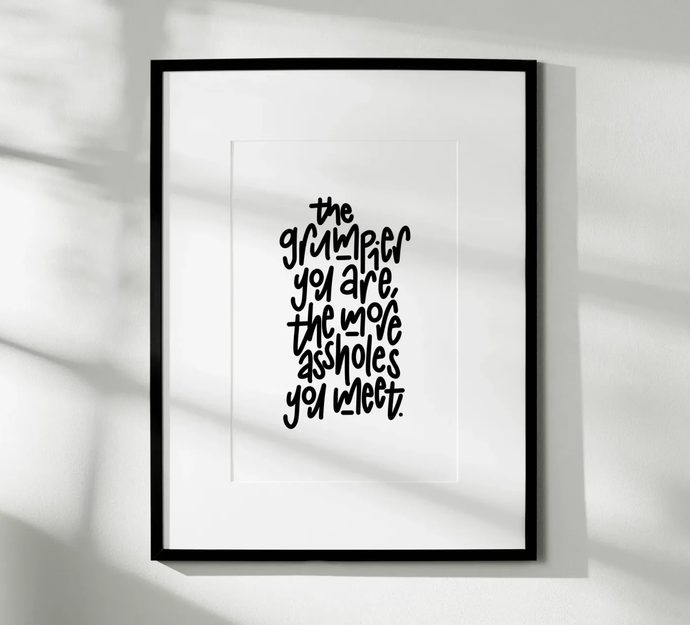 Grumpy Poster von LIMITED EDITION LETTERS