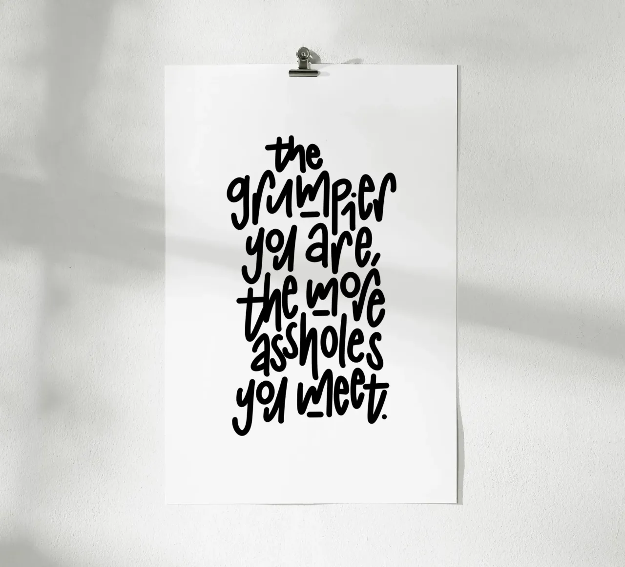 Grumpy poster da LIMITED EDITION LETTERS