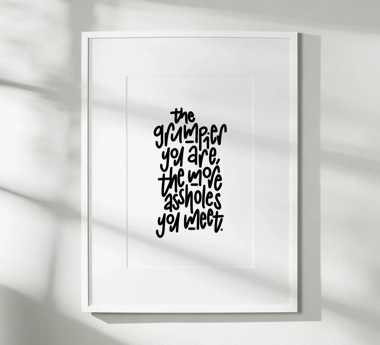 Grumpy hahnemühle by LIMITED EDITION LETTERS