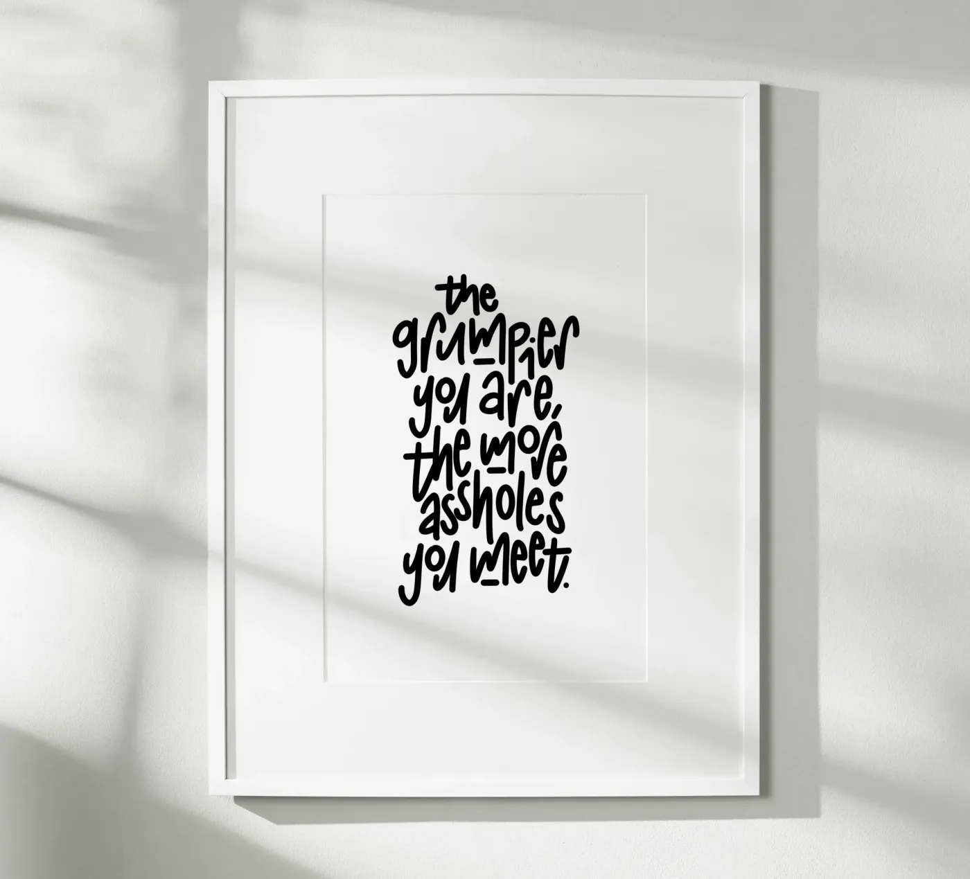 Grumpy Poster von LIMITED EDITION LETTERS