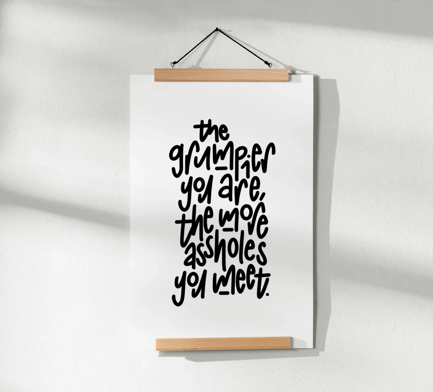 Grumpy Poster von LIMITED EDITION LETTERS