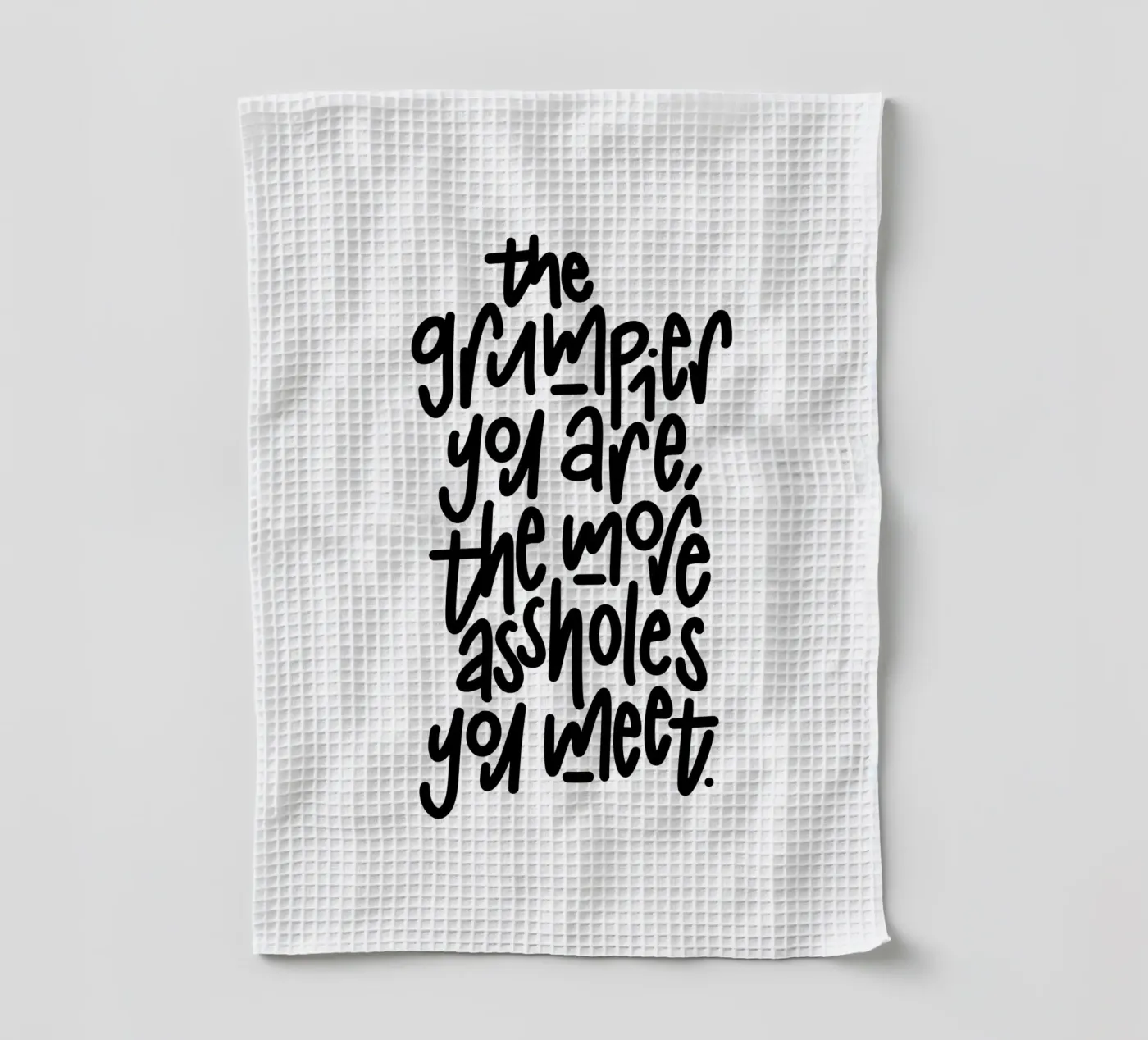 Grumpy theedoek van LIMITED EDITION LETTERS