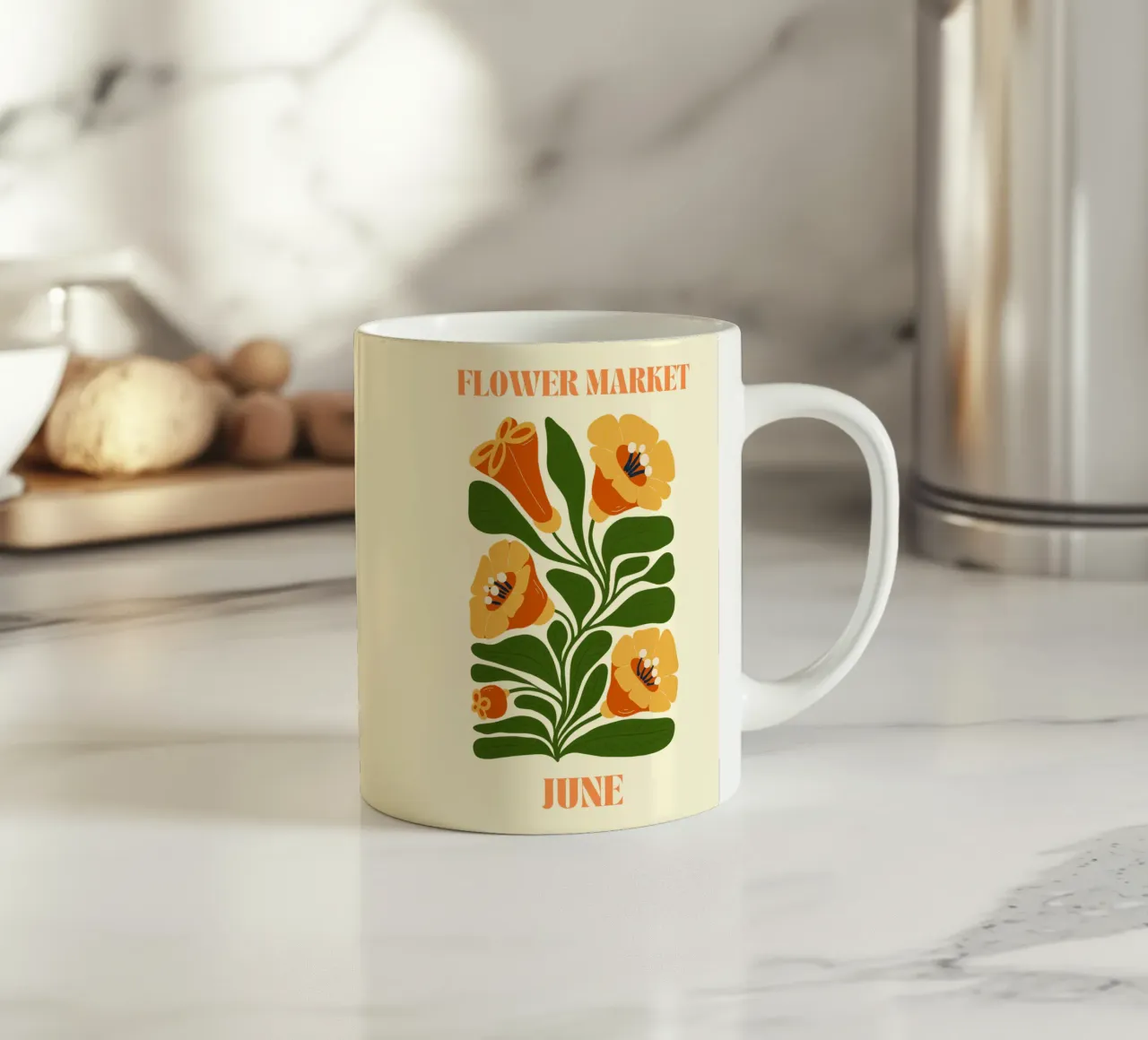 Mercato dei fiori giugno tazza in ceramica da Kiroiharu