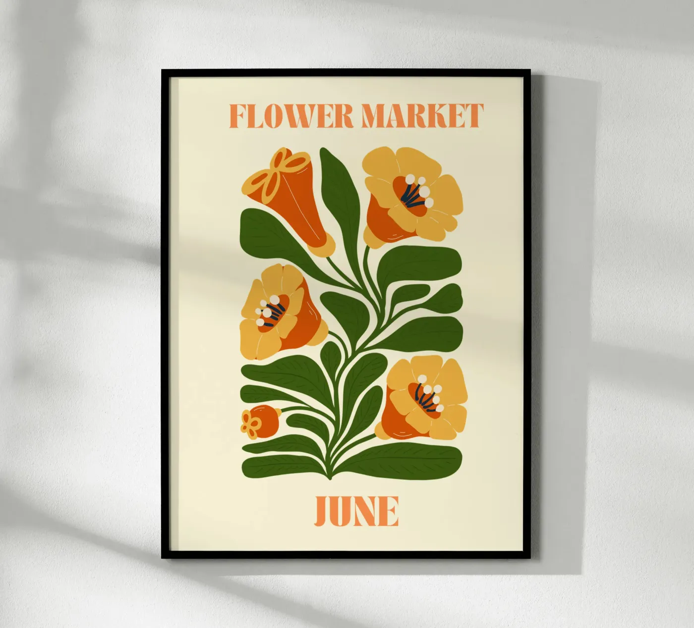 Blumenmarkt Juni Poster von Kiroiharu