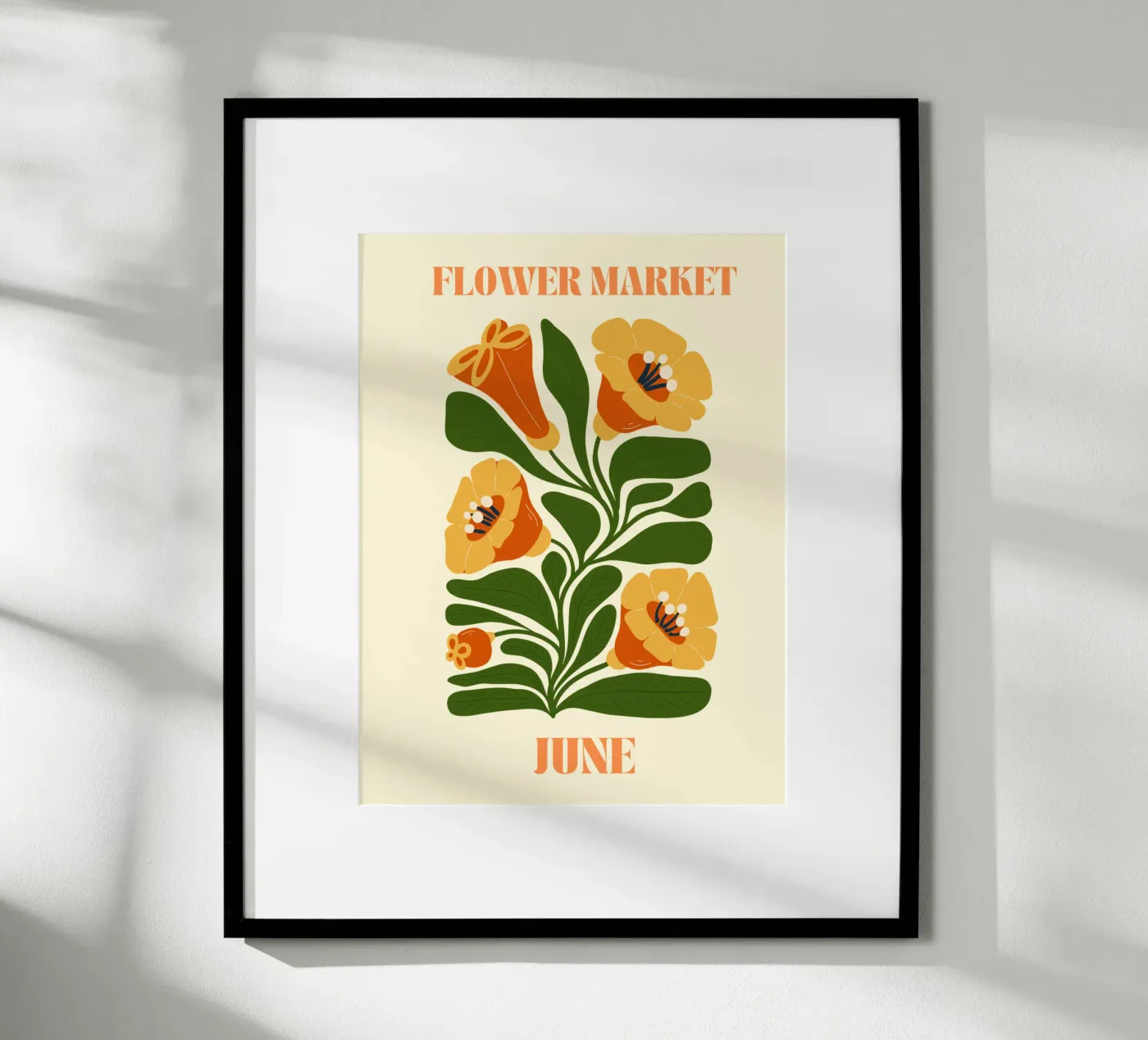 Blumenmarkt Juni Poster von Kiroiharu