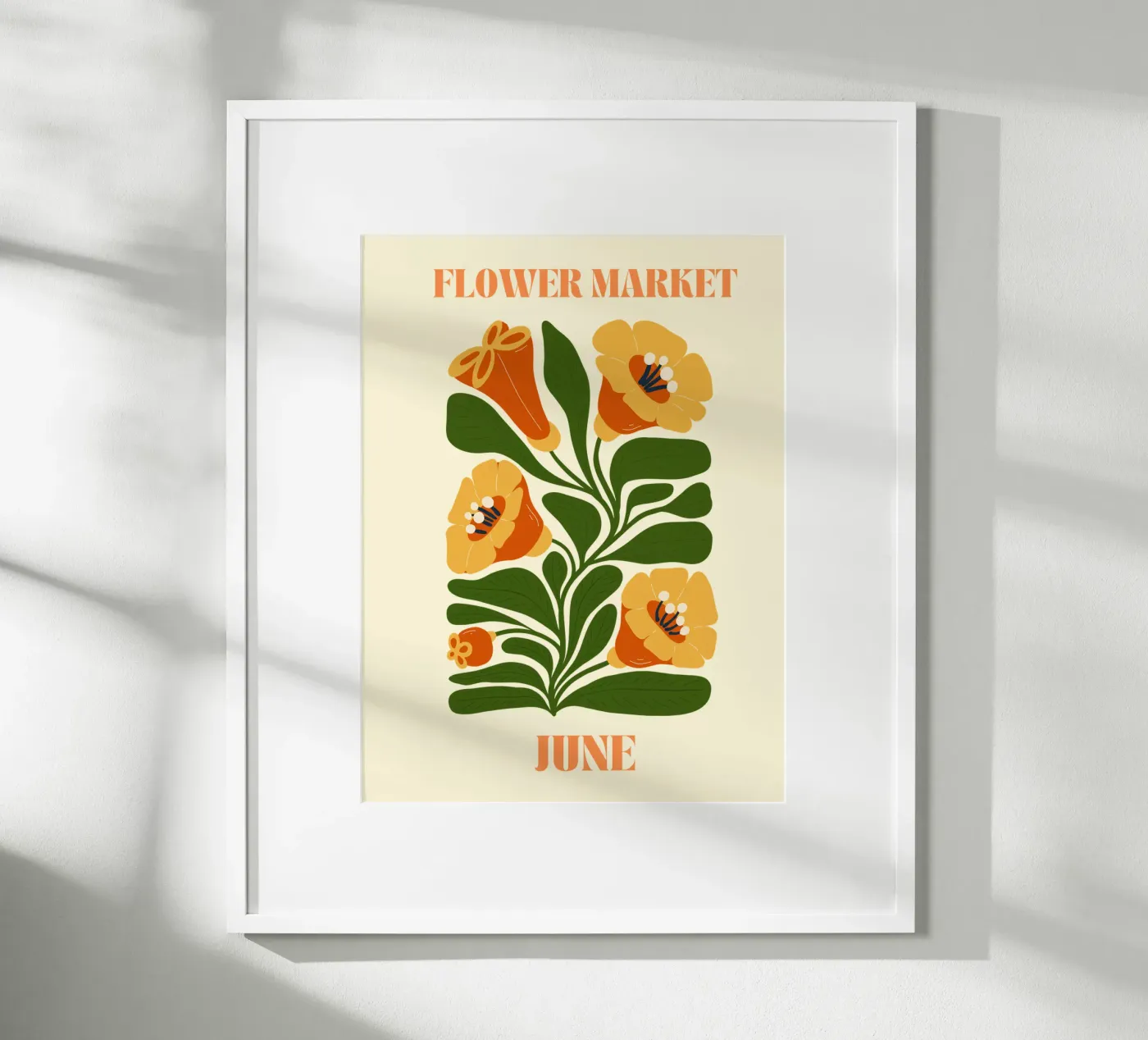 Blumenmarkt Juni Poster von Kiroiharu