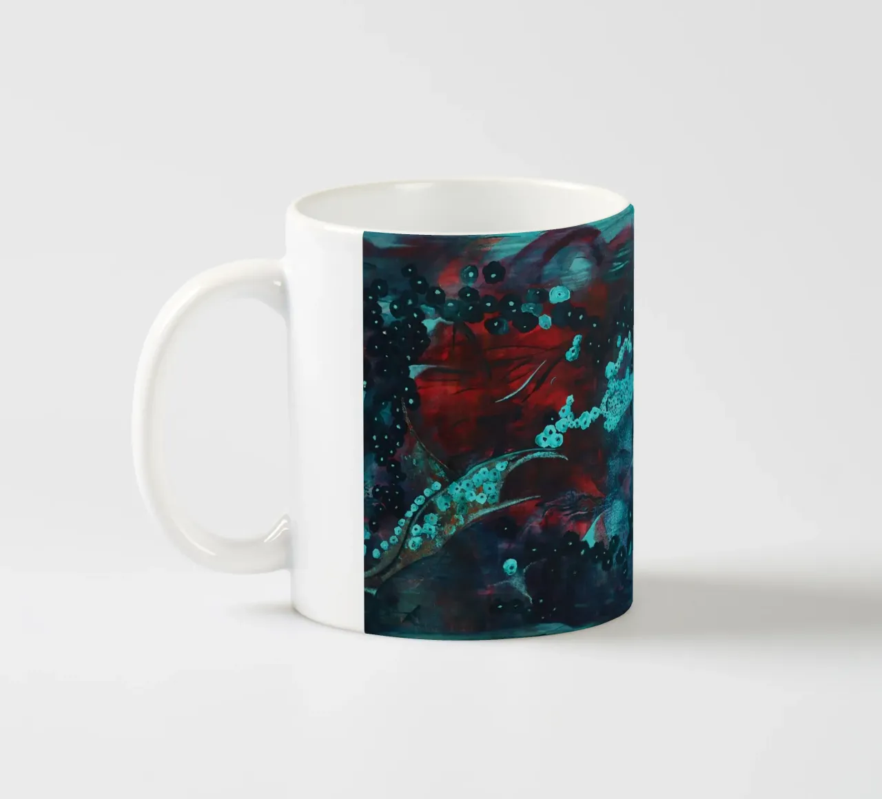 Pittura astratta colorata tazza in ceramica da Teresa André