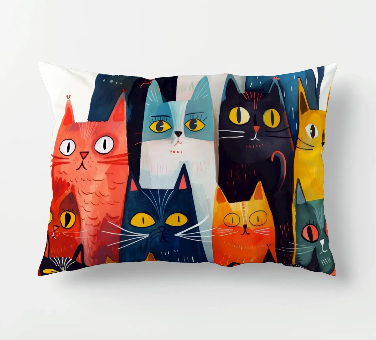 Katzen Kunst Kissen von Justyna Jaszke JBJart