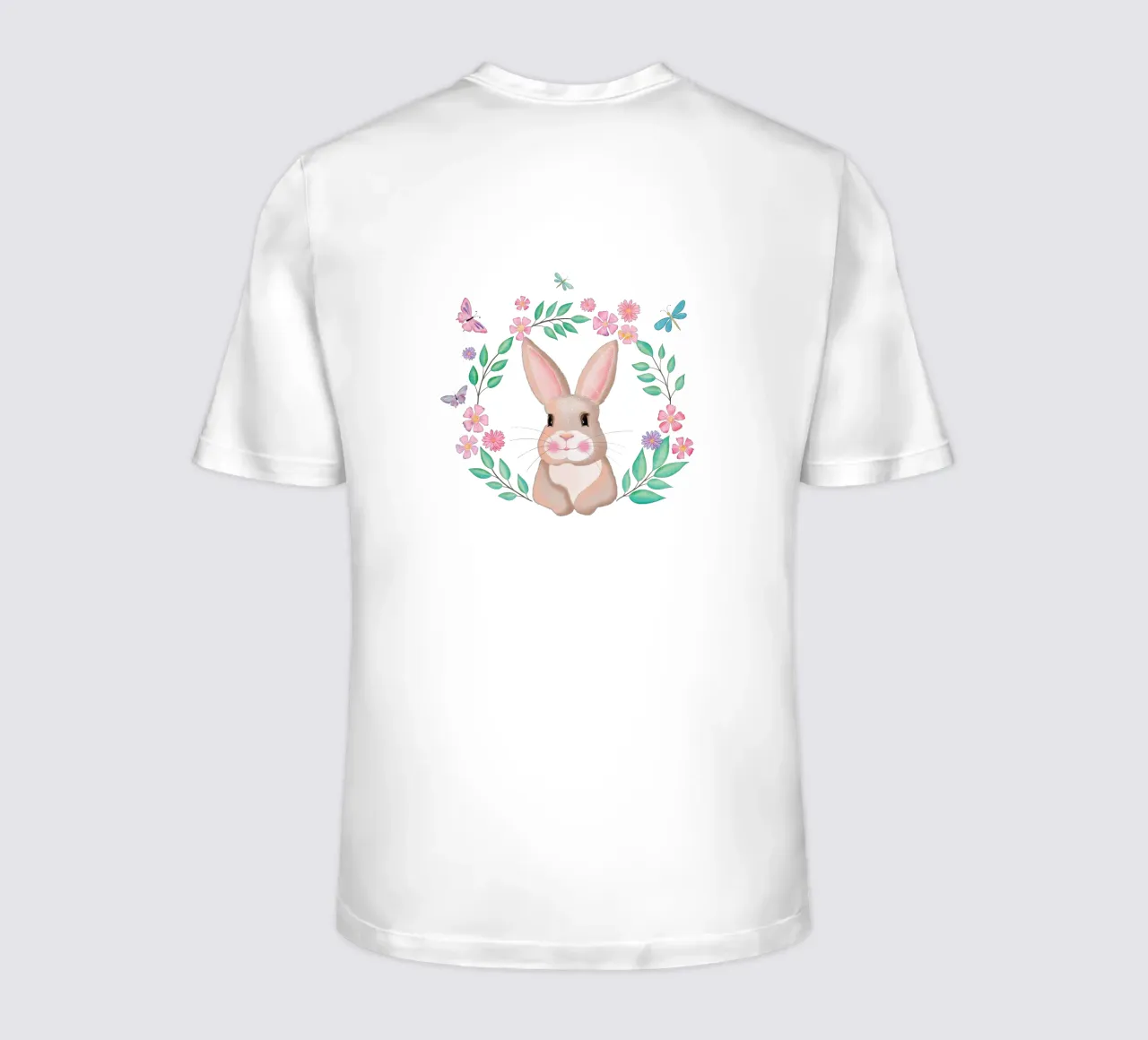 Simpatico coniglietto in una corona di fiori. Non solo per Pasqua. t-shirt da CalliLetters