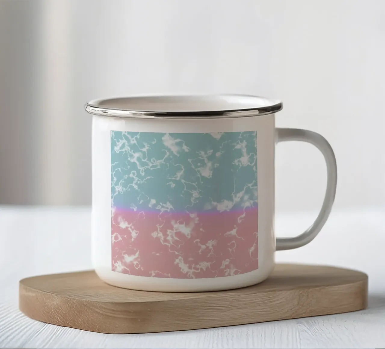 Marble 1 tazza in smalto da Vasare Nar