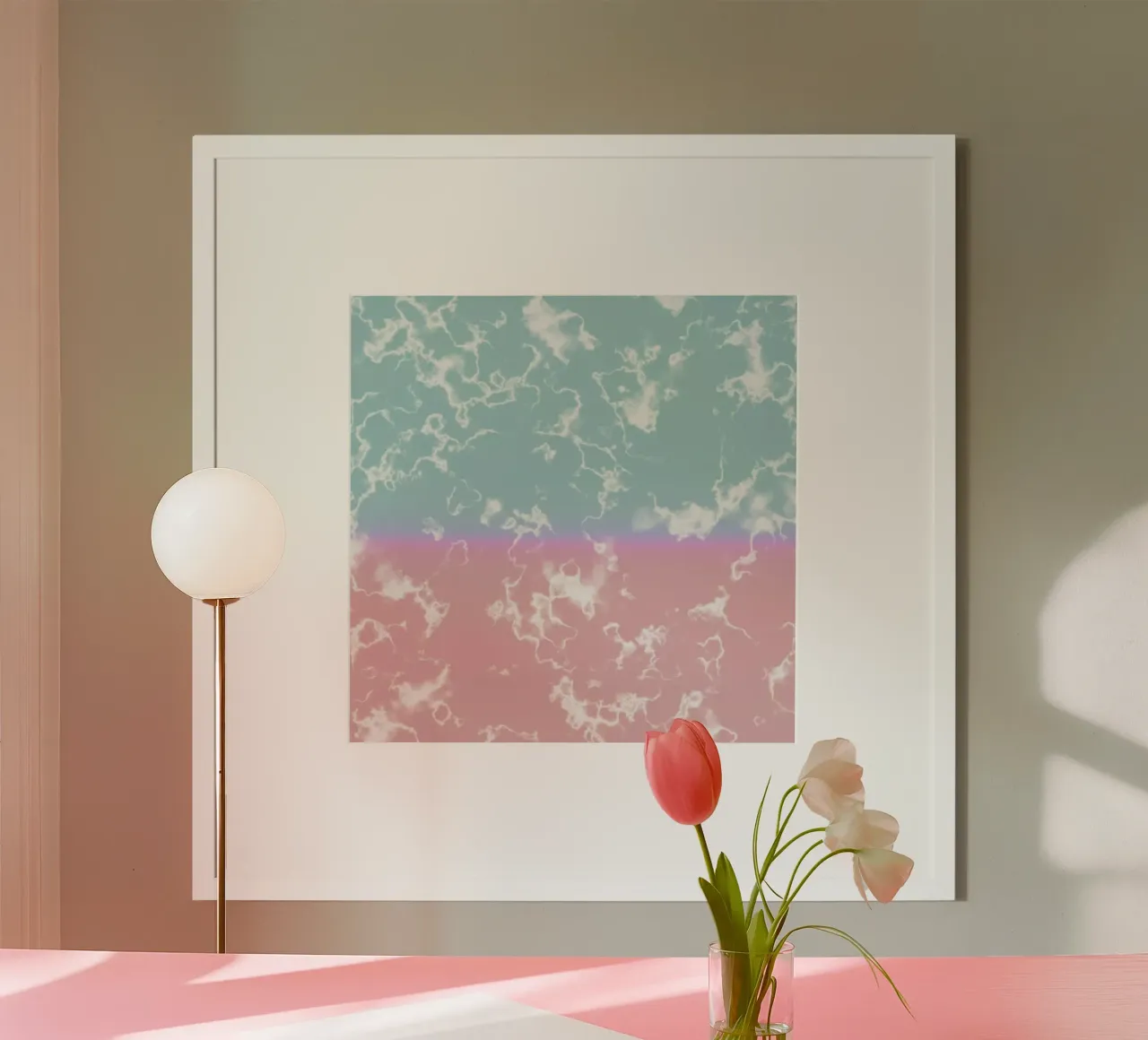 Marble 1 poster con telaio in plastica da Vasare Nar