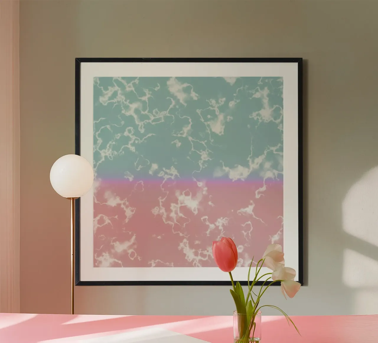 Marble 1 poster con telaio in plastica da Vasare Nar