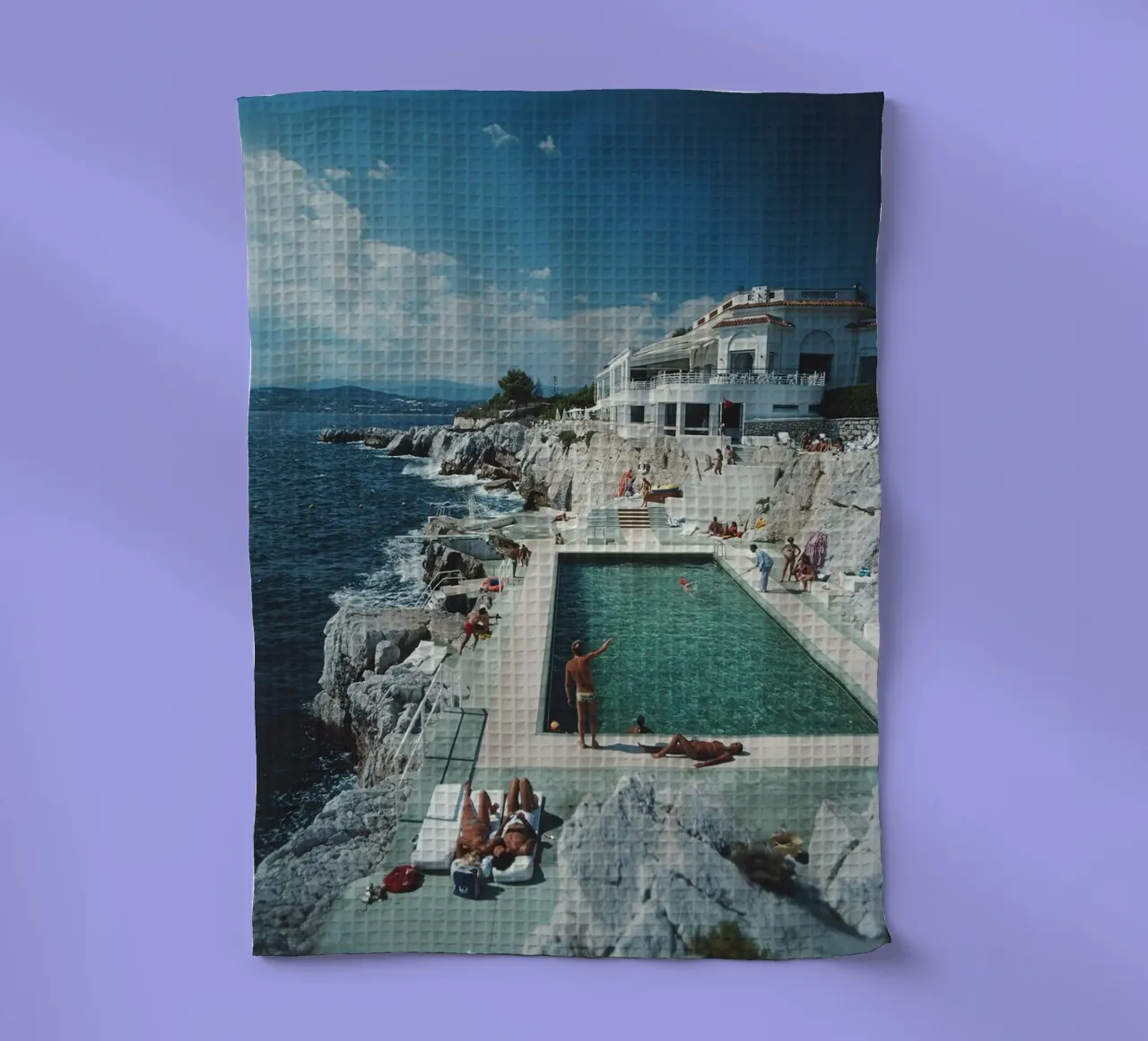Retro Reisposter Franse Rivièra Print, Slim Aarons Poster theedoek van TheTravelClub