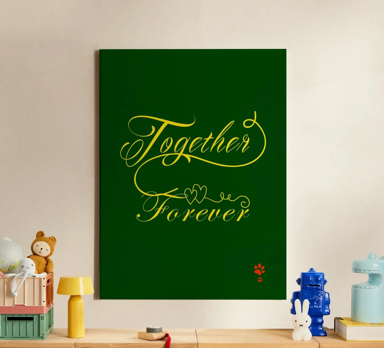 Together forever canvas with Floater frame by catsforyou