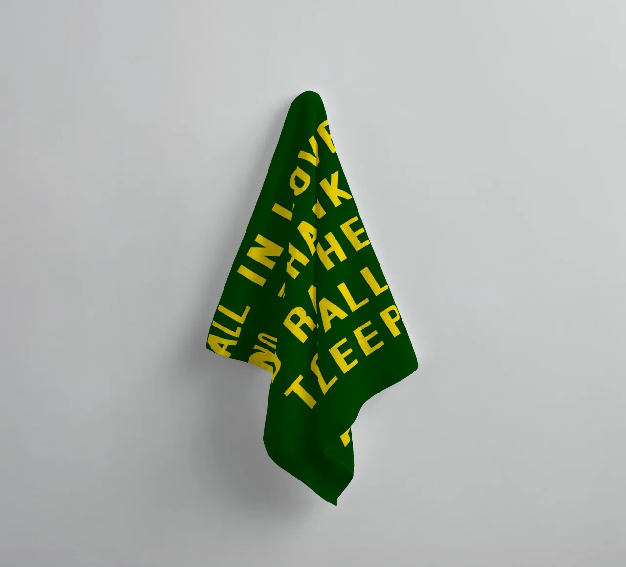 Fall In Love No Thanks I'D Rather To Fall Asleep towel by catsforyou
