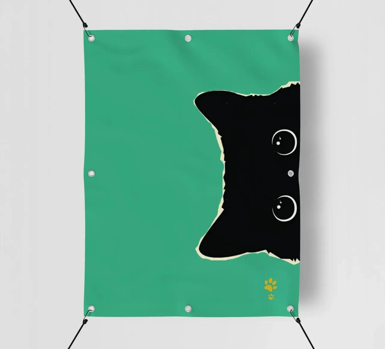 Gatto nero Ii telo in pvc da catsforyou