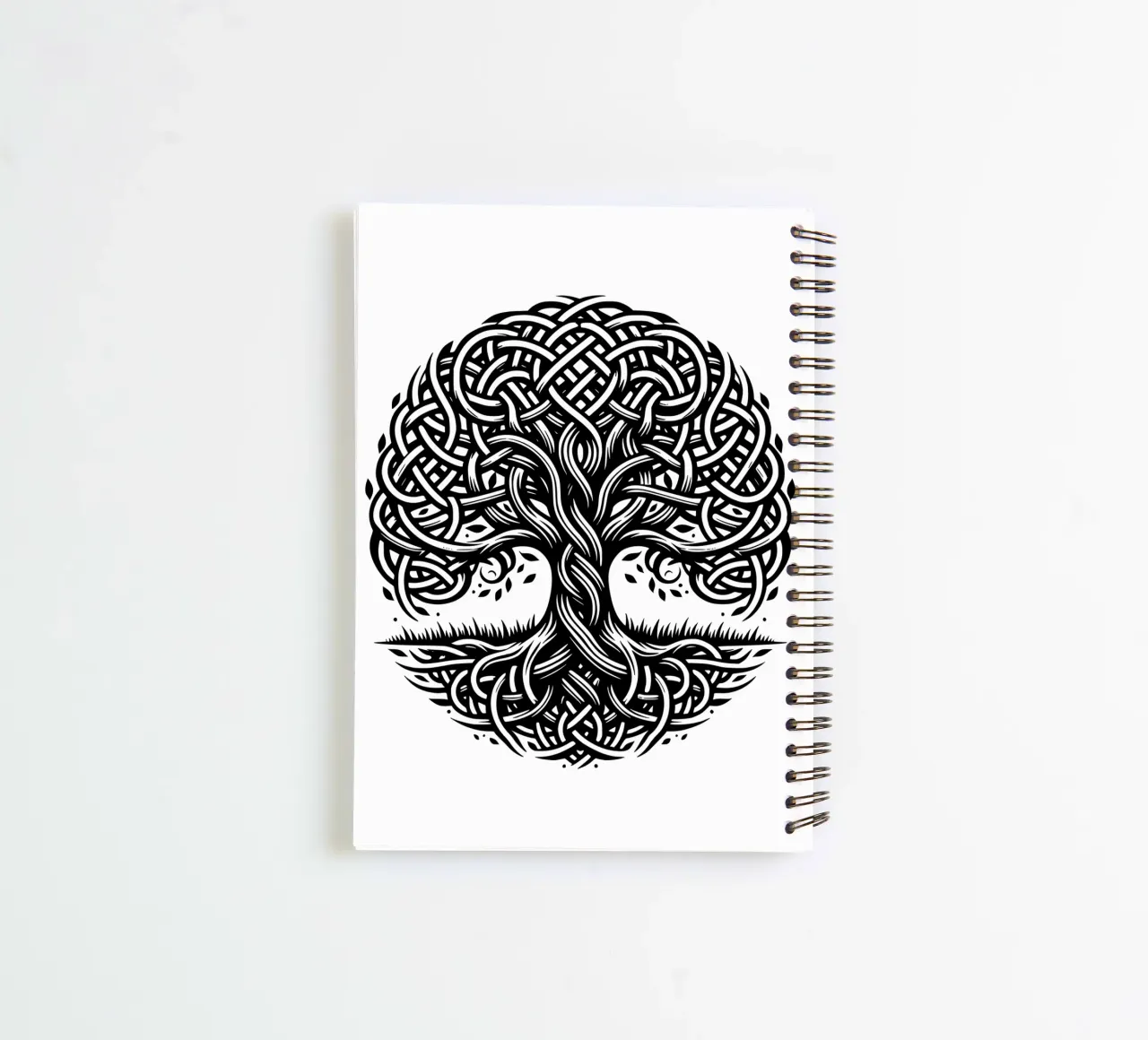 Black & White Tree of Life spiral notebook by Spiritual Touch