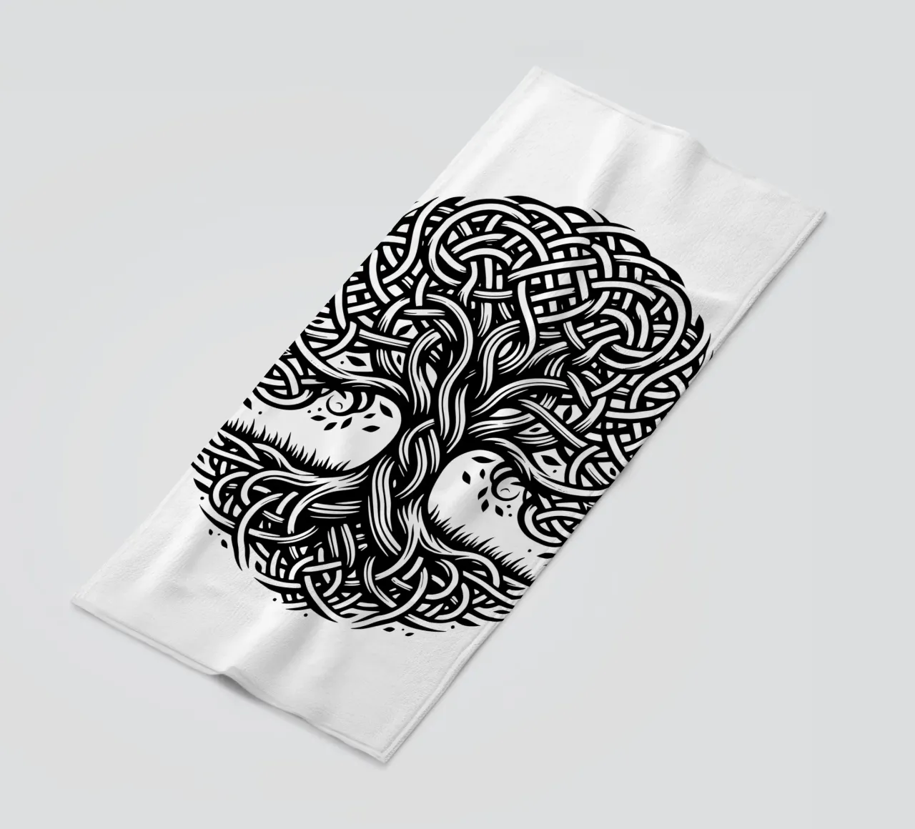 Albero della vita in bianco e nero telo mare da Spiritual Touch