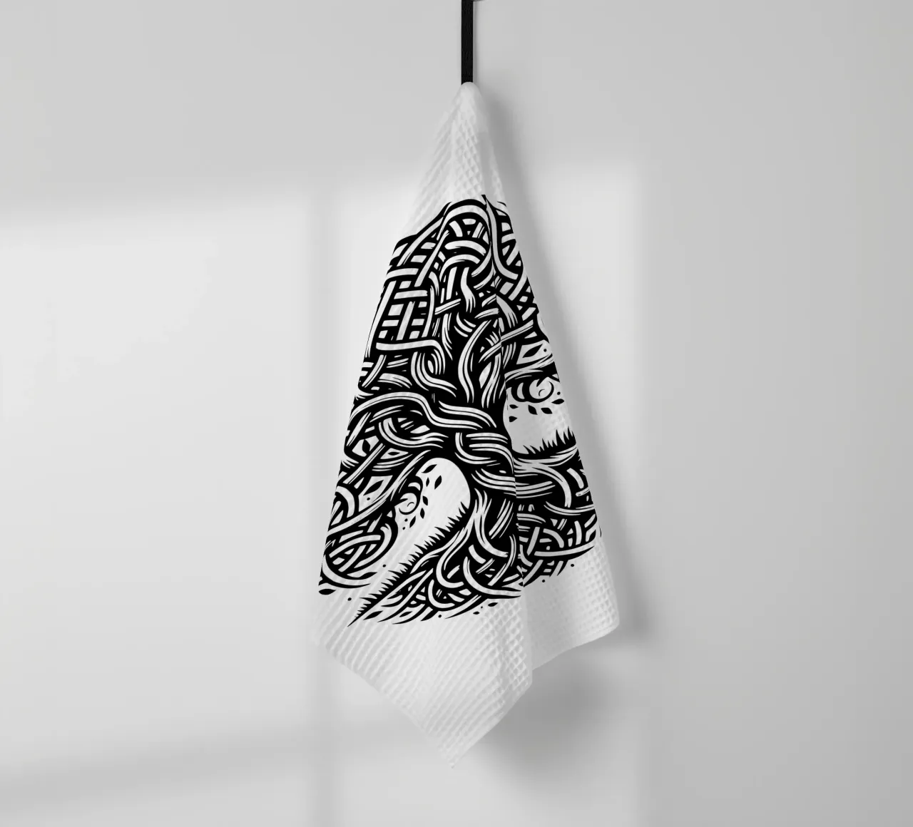 Albero della vita in bianco e nero canovaccio da cucina da Spiritual Touch